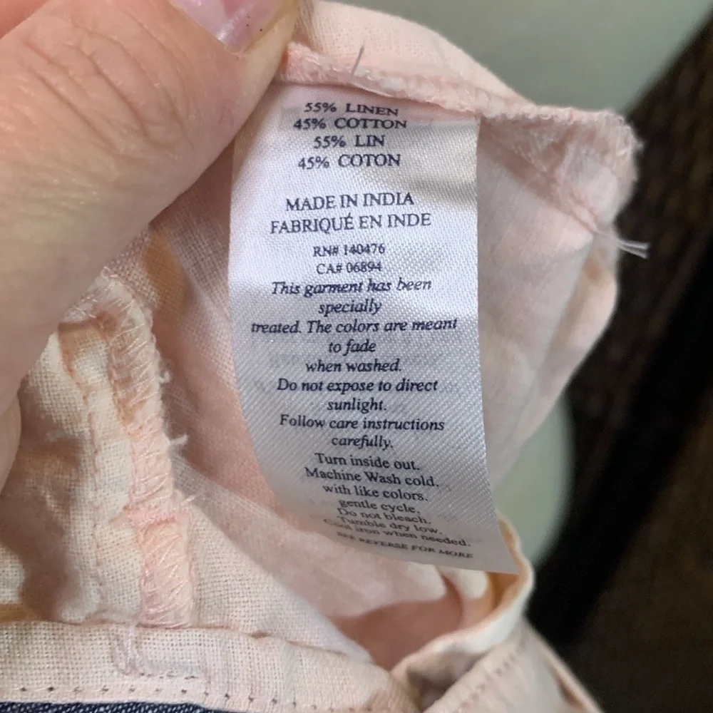 NWT Faherty Malibu Short in Summer Pink Linen & Cotton Blend Shorts Size 30